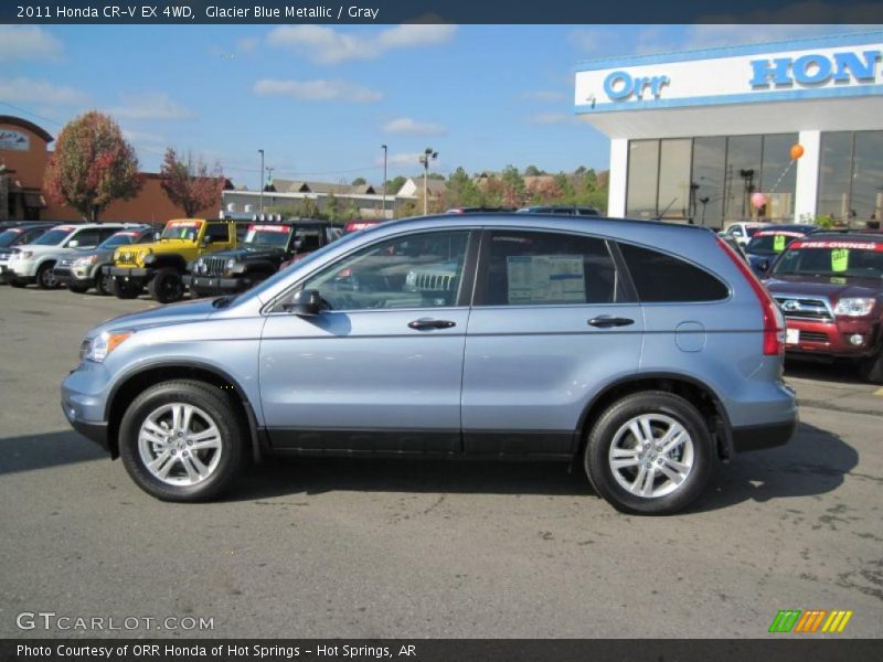Glacier Blue Metallic / Gray 2011 Honda CR-V EX 4WD