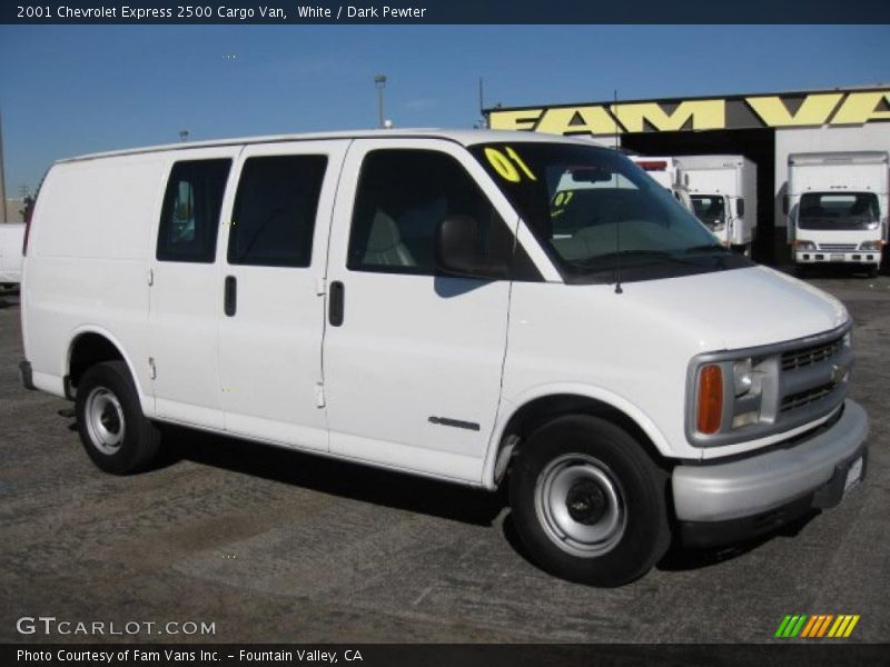 White / Dark Pewter 2001 Chevrolet Express 2500 Cargo Van