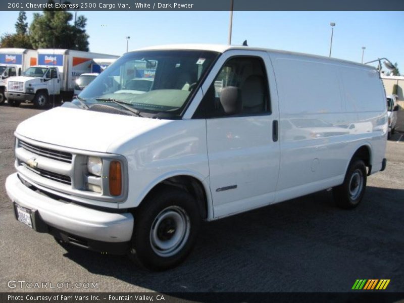 White / Dark Pewter 2001 Chevrolet Express 2500 Cargo Van