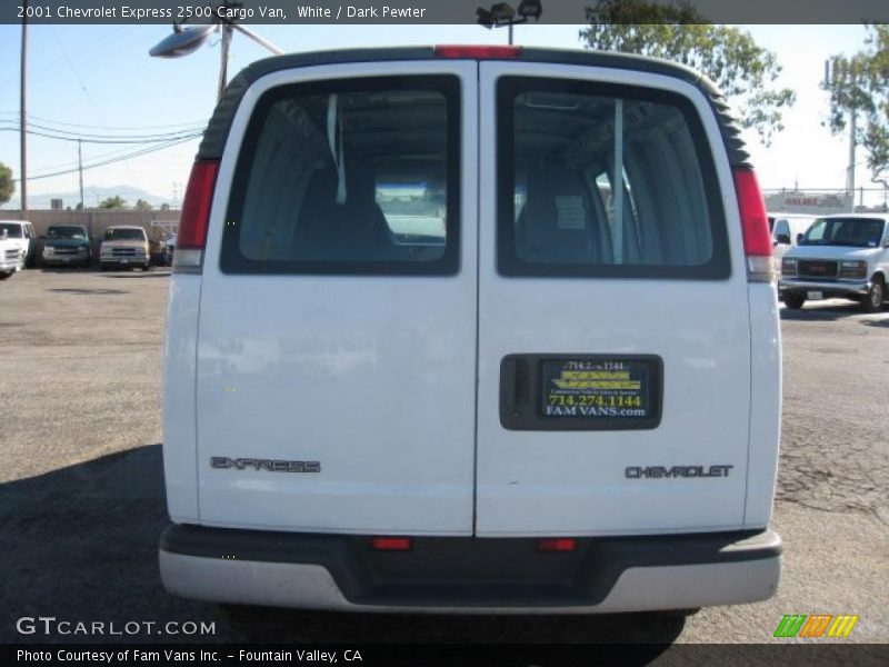 White / Dark Pewter 2001 Chevrolet Express 2500 Cargo Van