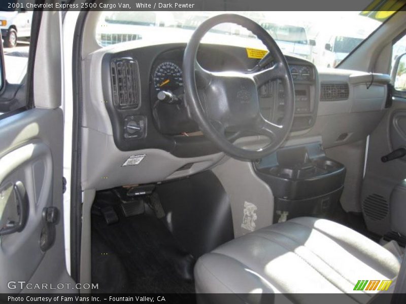 White / Dark Pewter 2001 Chevrolet Express 2500 Cargo Van