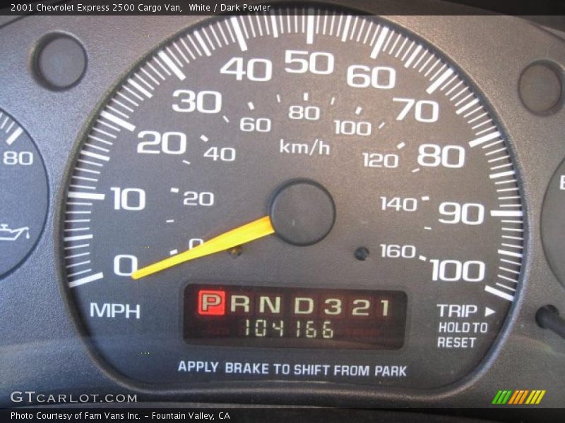 White / Dark Pewter 2001 Chevrolet Express 2500 Cargo Van