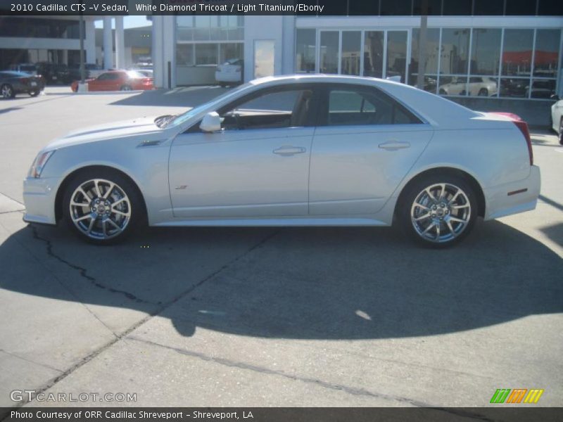 White Diamond Tricoat / Light Titanium/Ebony 2010 Cadillac CTS -V Sedan