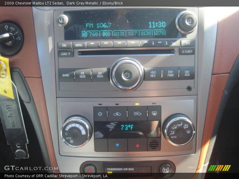 Dark Gray Metallic / Ebony/Brick 2009 Chevrolet Malibu LTZ Sedan