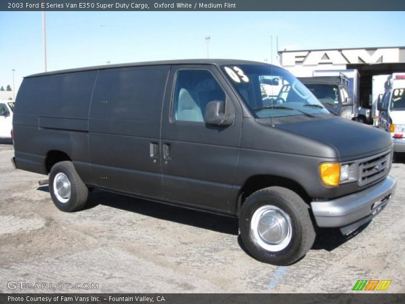 Oxford White / Medium Flint 2003 Ford E Series Van E350 Super Duty Cargo
