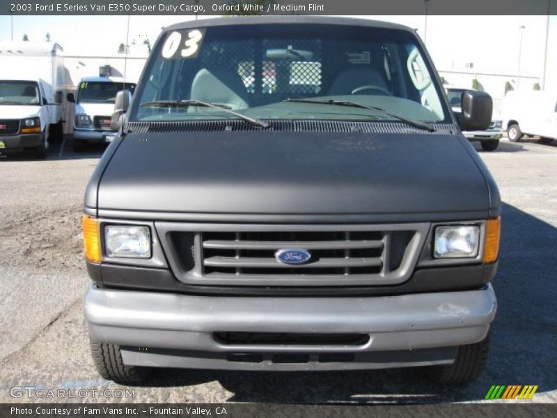 Oxford White / Medium Flint 2003 Ford E Series Van E350 Super Duty Cargo