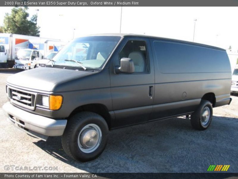 Oxford White / Medium Flint 2003 Ford E Series Van E350 Super Duty Cargo