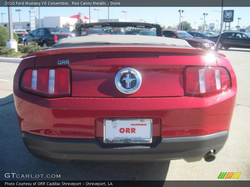 Red Candy Metallic / Stone 2010 Ford Mustang V6 Convertible