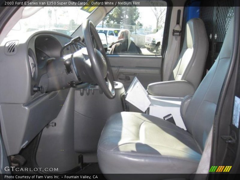 Oxford White / Medium Flint 2003 Ford E Series Van E350 Super Duty Cargo