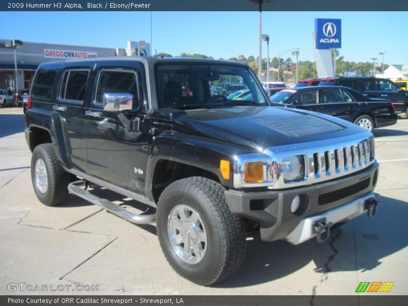 Black / Ebony/Pewter 2009 Hummer H3 Alpha