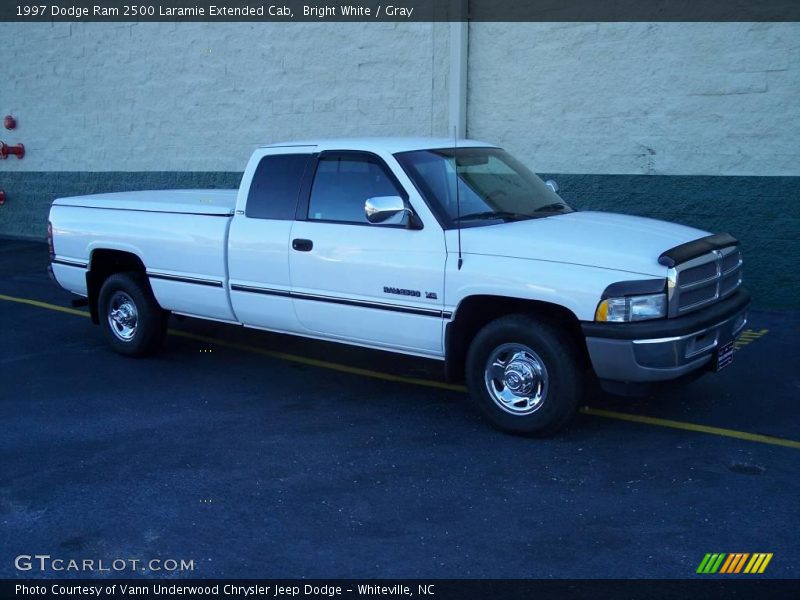 Bright White / Gray 1997 Dodge Ram 2500 Laramie Extended Cab