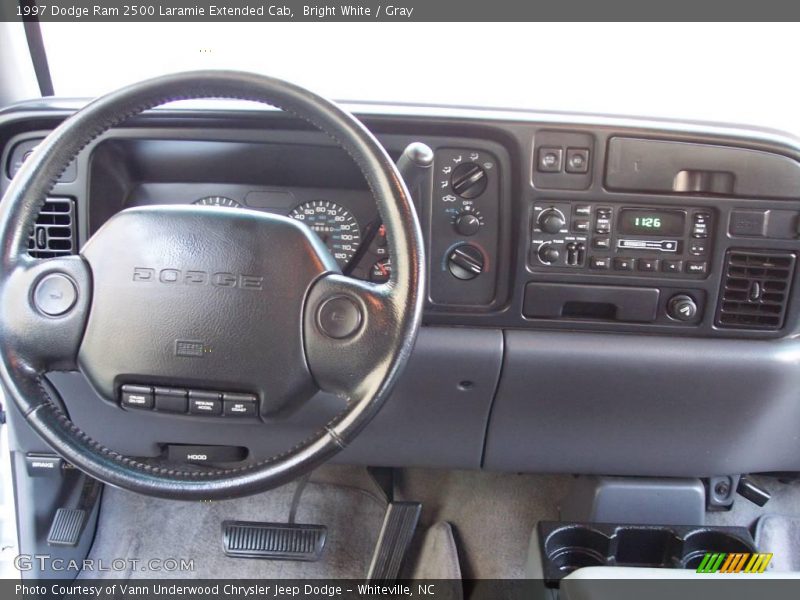 Bright White / Gray 1997 Dodge Ram 2500 Laramie Extended Cab