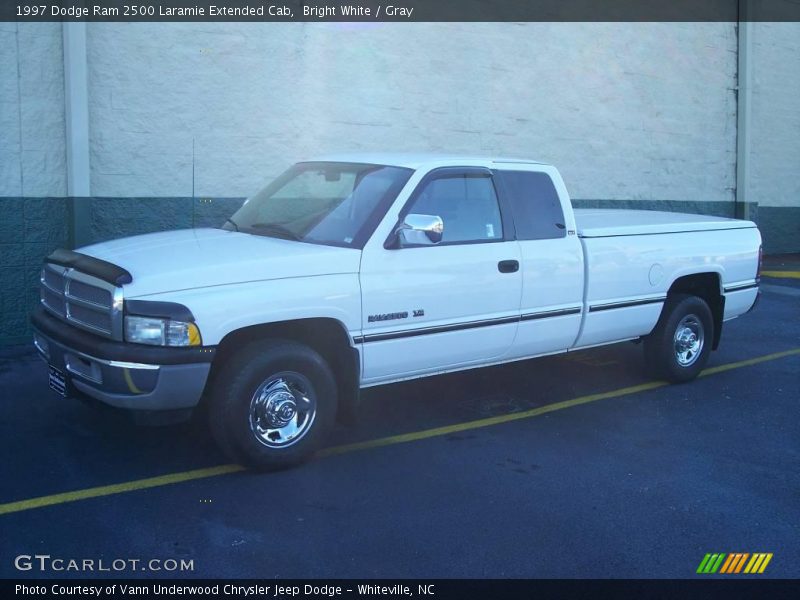 Bright White / Gray 1997 Dodge Ram 2500 Laramie Extended Cab