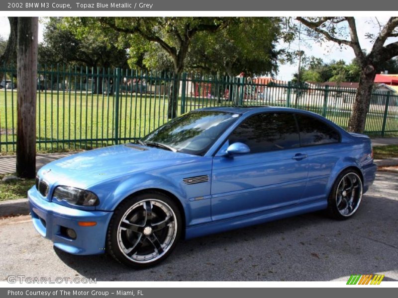 Topaz Blue Metallic / Grey 2002 BMW M3 Coupe