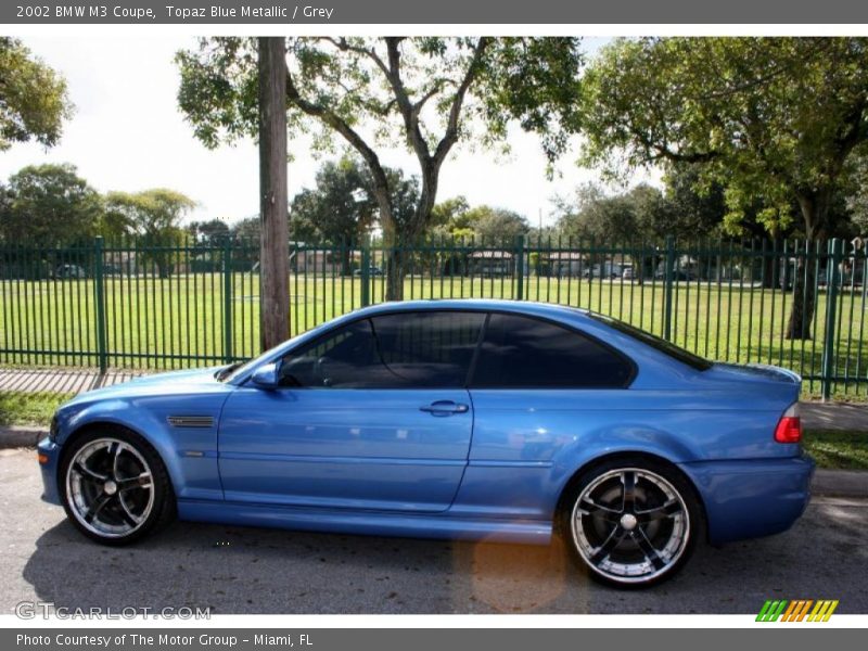 Topaz Blue Metallic / Grey 2002 BMW M3 Coupe