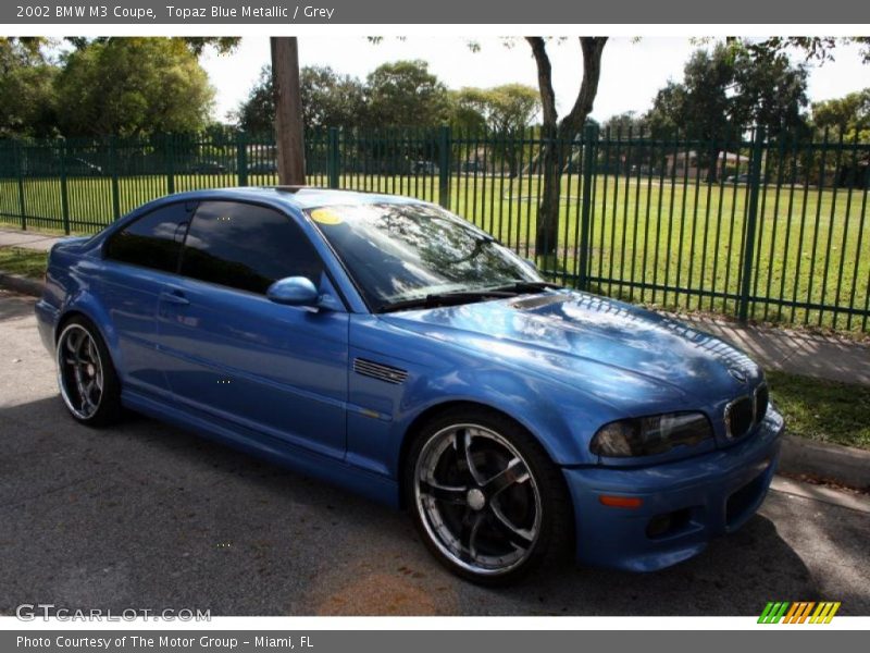 Topaz Blue Metallic / Grey 2002 BMW M3 Coupe