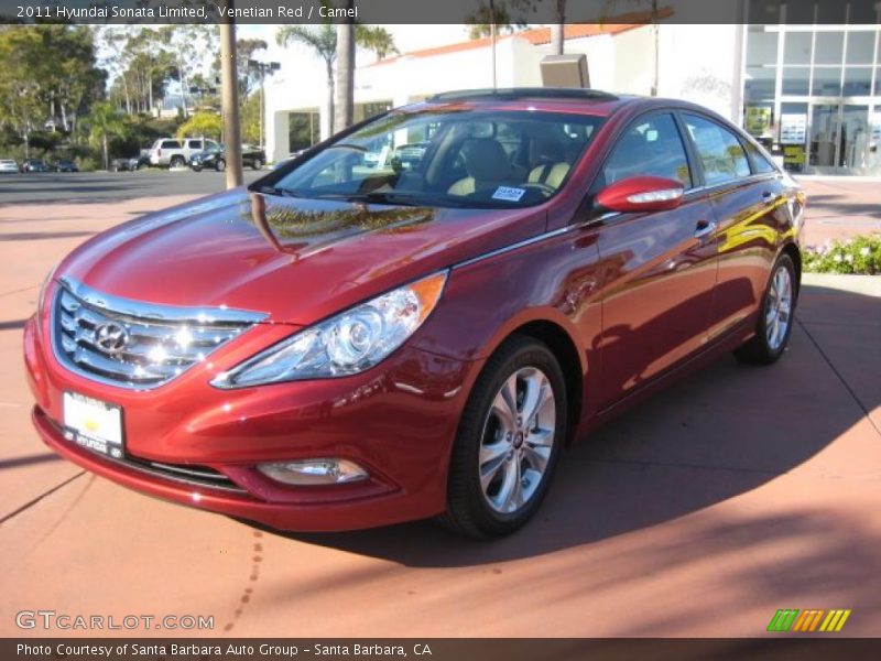 Venetian Red / Camel 2011 Hyundai Sonata Limited
