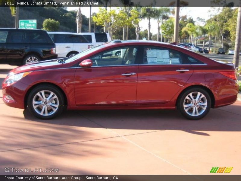 Venetian Red / Camel 2011 Hyundai Sonata Limited