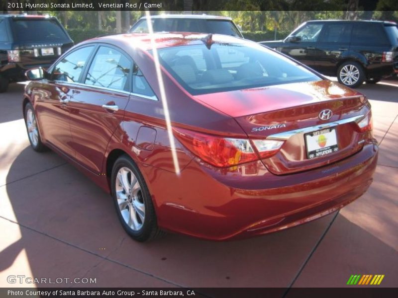 Venetian Red / Camel 2011 Hyundai Sonata Limited
