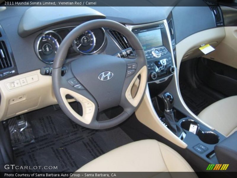 Venetian Red / Camel 2011 Hyundai Sonata Limited
