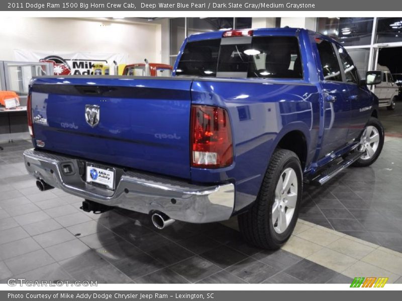 Deep Water Blue Pearl / Dark Slate Gray/Medium Graystone 2011 Dodge Ram 1500 Big Horn Crew Cab