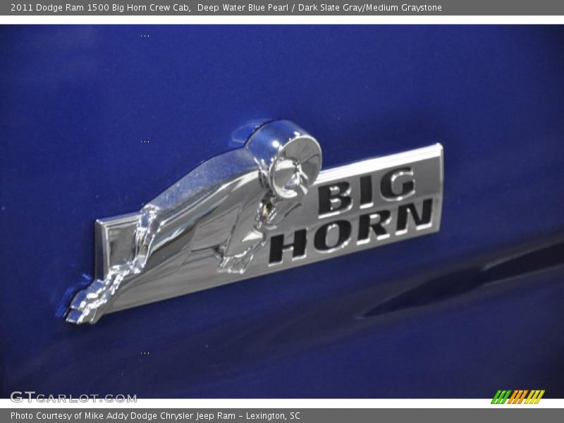 Deep Water Blue Pearl / Dark Slate Gray/Medium Graystone 2011 Dodge Ram 1500 Big Horn Crew Cab