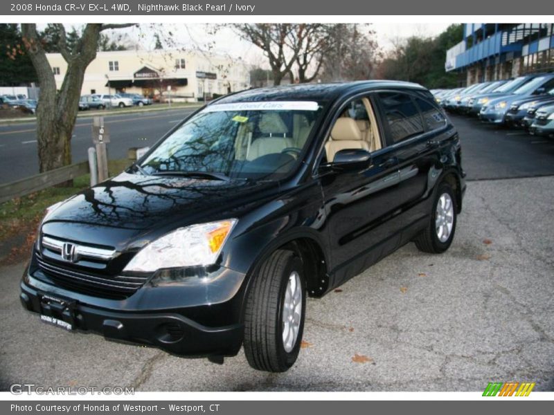 Nighthawk Black Pearl / Ivory 2008 Honda CR-V EX-L 4WD