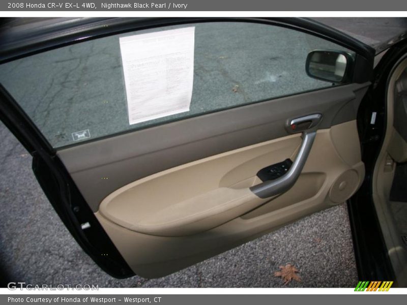 Nighthawk Black Pearl / Ivory 2008 Honda CR-V EX-L 4WD