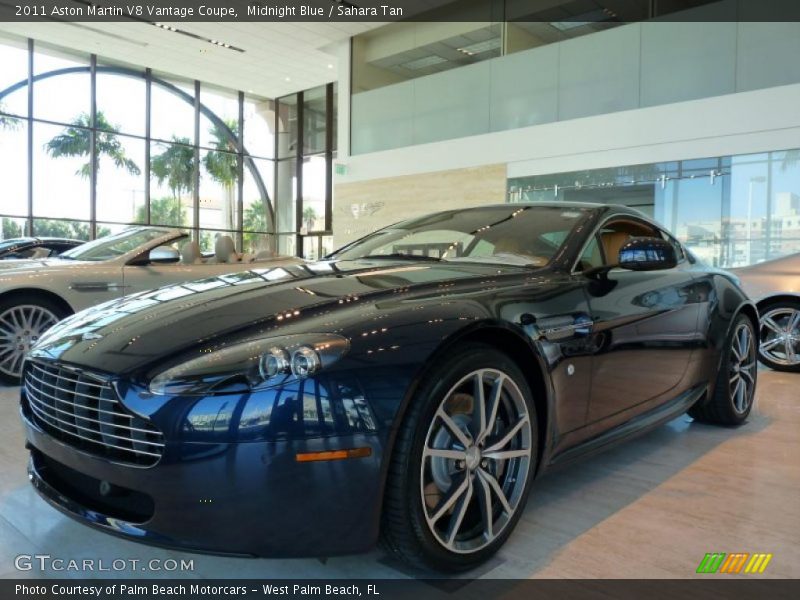 Midnight Blue / Sahara Tan 2011 Aston Martin V8 Vantage Coupe