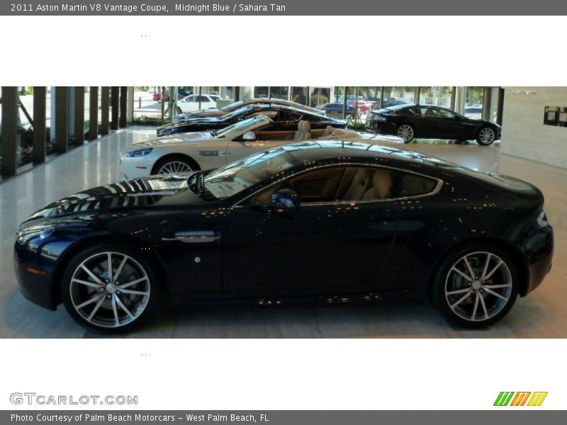 Midnight Blue / Sahara Tan 2011 Aston Martin V8 Vantage Coupe