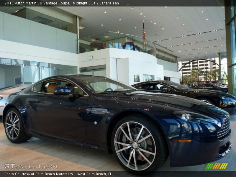 Midnight Blue / Sahara Tan 2011 Aston Martin V8 Vantage Coupe