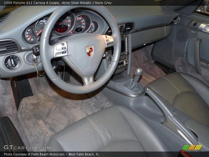 Arctic Silver Metallic / Stone Grey 2006 Porsche 911 Carrera 4 Coupe