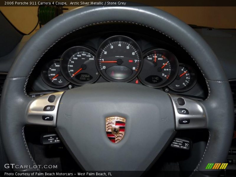 Arctic Silver Metallic / Stone Grey 2006 Porsche 911 Carrera 4 Coupe