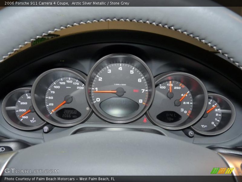 Arctic Silver Metallic / Stone Grey 2006 Porsche 911 Carrera 4 Coupe