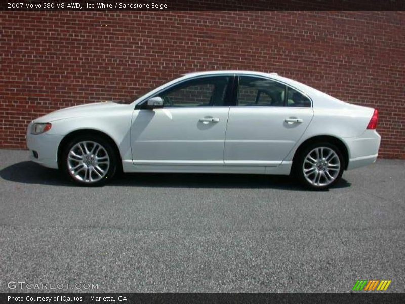 Ice White / Sandstone Beige 2007 Volvo S80 V8 AWD