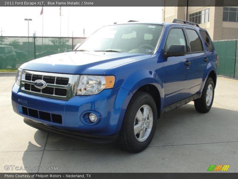 Blue Flame Metallic / Stone 2011 Ford Escape XLT