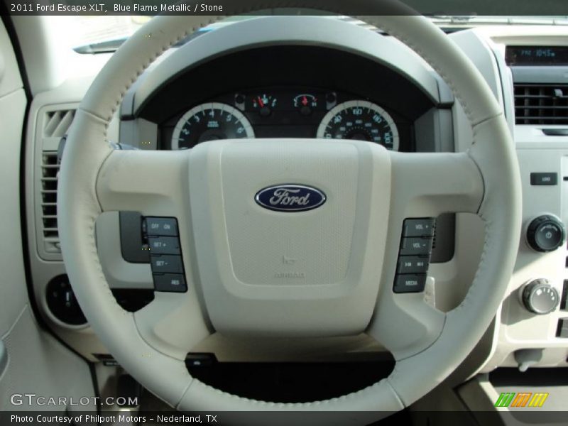 Blue Flame Metallic / Stone 2011 Ford Escape XLT