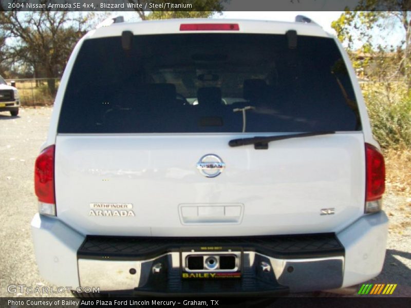 Blizzard White / Steel/Titanium 2004 Nissan Armada SE 4x4