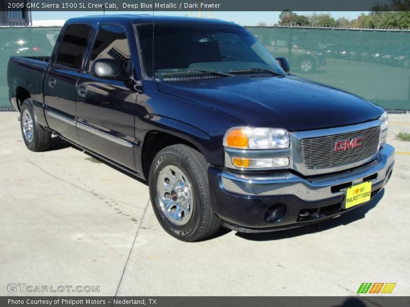 Deep Blue Metallic / Dark Pewter 2006 GMC Sierra 1500 SL Crew Cab