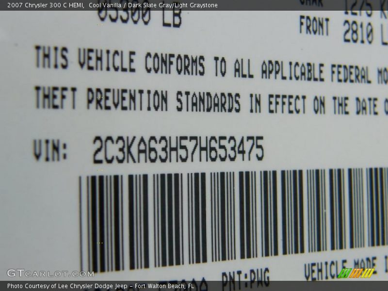 Cool Vanilla / Dark Slate Gray/Light Graystone 2007 Chrysler 300 C HEMI
