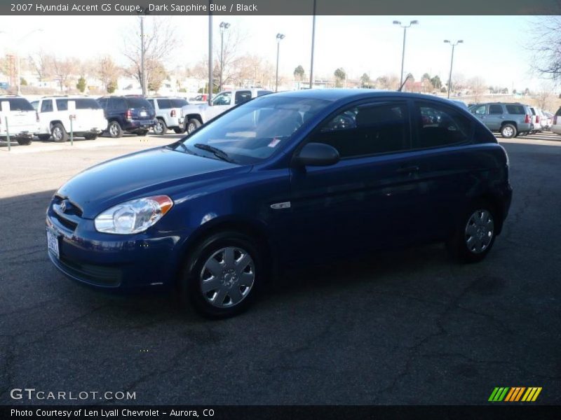 Dark Sapphire Blue / Black 2007 Hyundai Accent GS Coupe