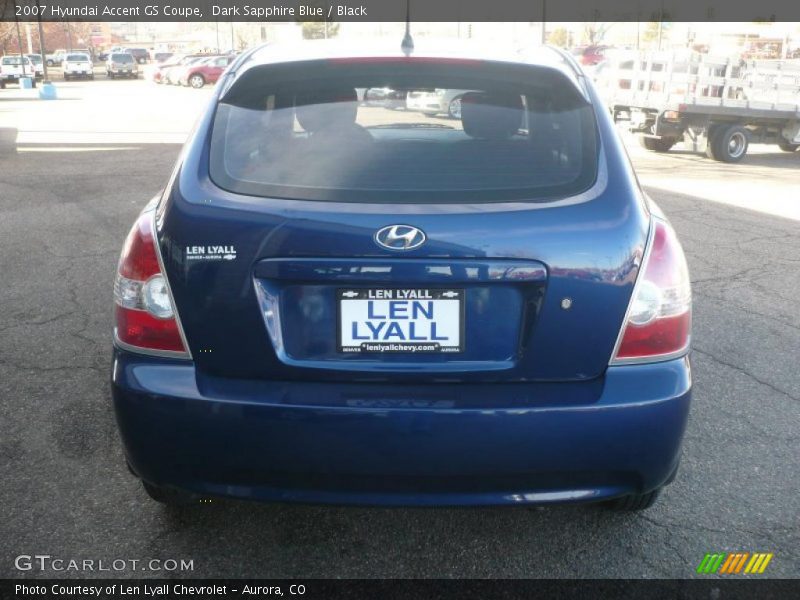 Dark Sapphire Blue / Black 2007 Hyundai Accent GS Coupe