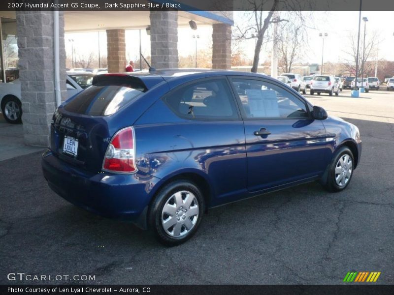 Dark Sapphire Blue / Black 2007 Hyundai Accent GS Coupe