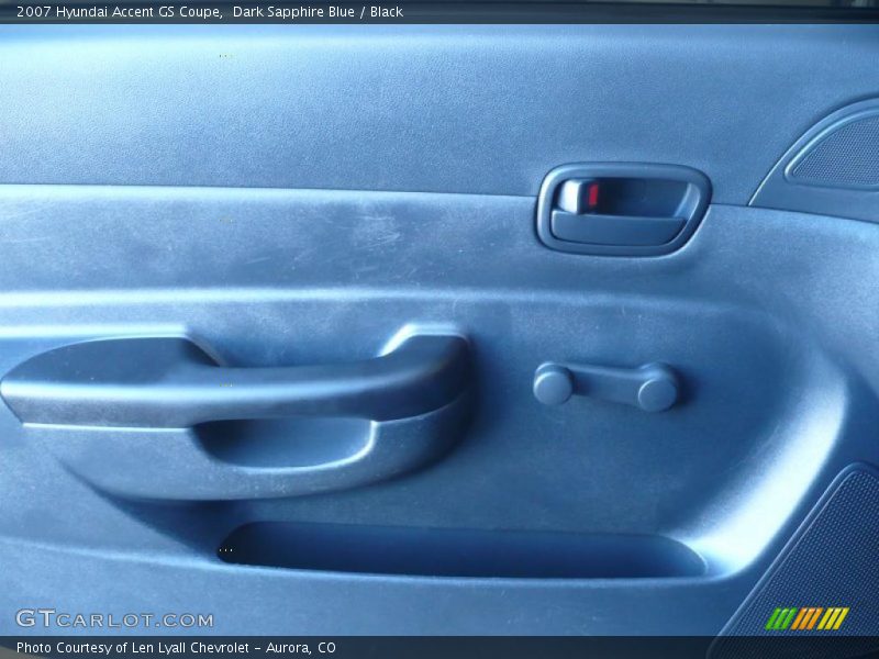 Dark Sapphire Blue / Black 2007 Hyundai Accent GS Coupe