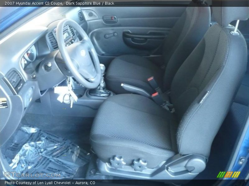 Dark Sapphire Blue / Black 2007 Hyundai Accent GS Coupe