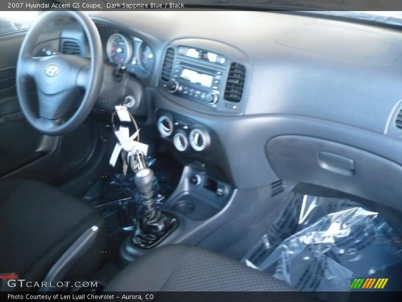 Dark Sapphire Blue / Black 2007 Hyundai Accent GS Coupe