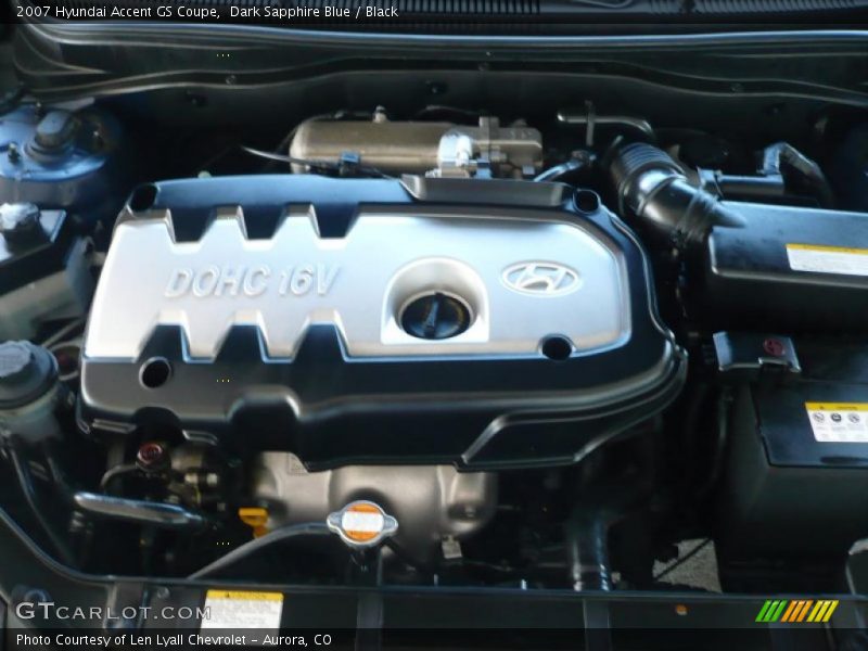 Dark Sapphire Blue / Black 2007 Hyundai Accent GS Coupe