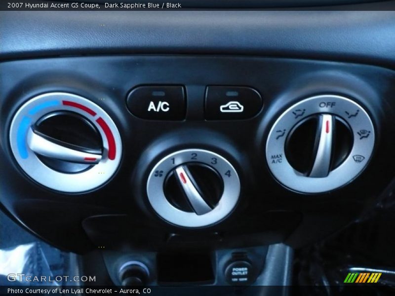 Dark Sapphire Blue / Black 2007 Hyundai Accent GS Coupe
