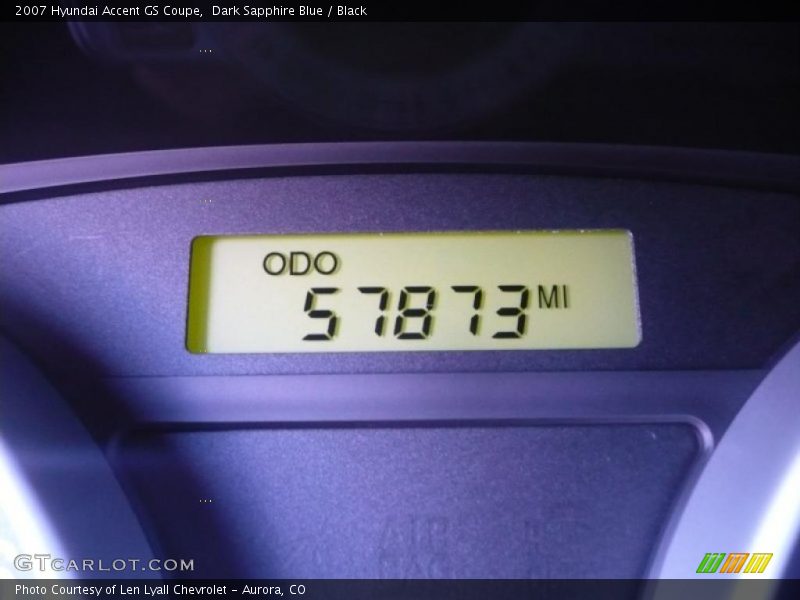 Dark Sapphire Blue / Black 2007 Hyundai Accent GS Coupe