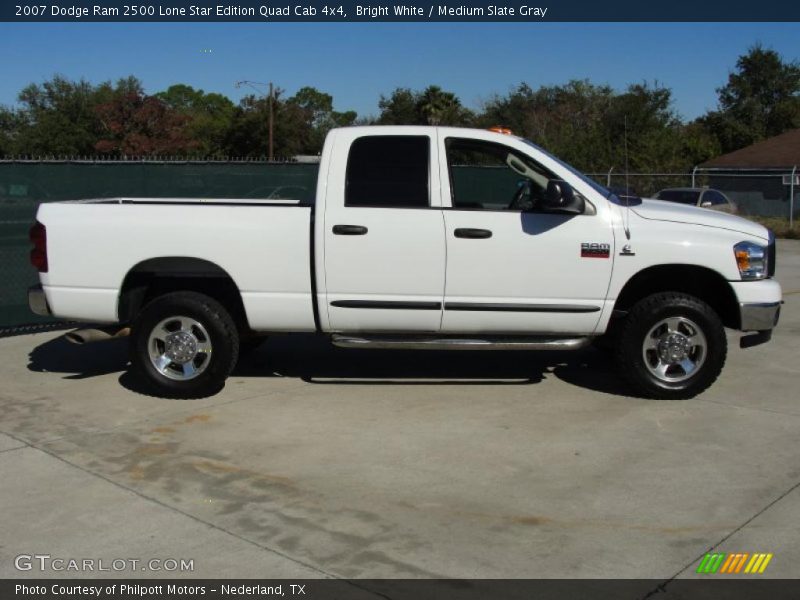 Bright White / Medium Slate Gray 2007 Dodge Ram 2500 Lone Star Edition Quad Cab 4x4